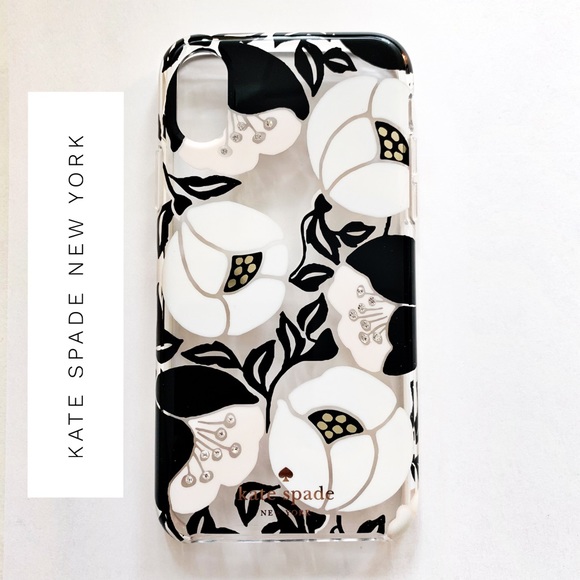 🆕 Kate Spade iPhone X & XS Floral Jeweled Case - Picture 2 of 4